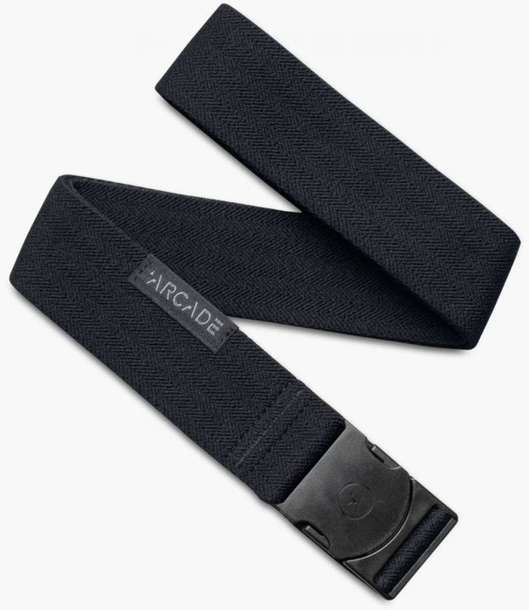 Arcade Ranger Belt 2023 - Black belt with a subtle herringbone pattern.
