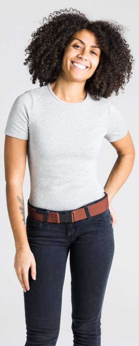 Arcade Ranger Belt 2023 - Brown leather belt with black metal buckle.