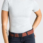 Arcade Ranger Belt 2023 - Brown leather belt with black metal buckle.