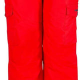 Arctix Kids Cargo Insulated Pants 2023 - Pair of red insulated pants with cargo pockets on each leg.