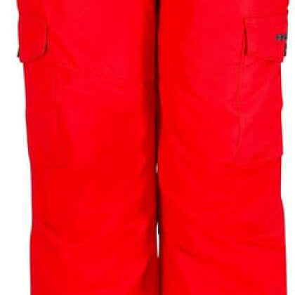 Arctix Kids Cargo Insulated Pants 2023 - Pair of red insulated pants with cargo pockets on each leg.