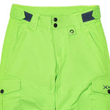 Arctix Kids Cargo Insulated Pants 2023 - Bright green pants with two cargo pockets on each thigh and a black logo on the left leg.