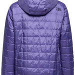 Arctix Girls Aero Hooded Insulated Jacket 2023 - A purple jacket with a hood, quilted pattern and black zipper.