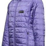 Arctix Girls Aero Hooded Insulated Jacket 2023 - A purple jacket with a hood, featuring a black logo patch on the left chest area.