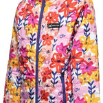 Arctix Girls Aero Hooded Insulated Jacket 2023 - A pastel pink jacket with a floral pattern of red, orange, yellow and purple flowers.