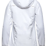 Arctix Women's Daybreak Insulated Jacket 2022 - A white jacket with a hood, featuring two zippered pockets on either side and a black zipper running down the front.