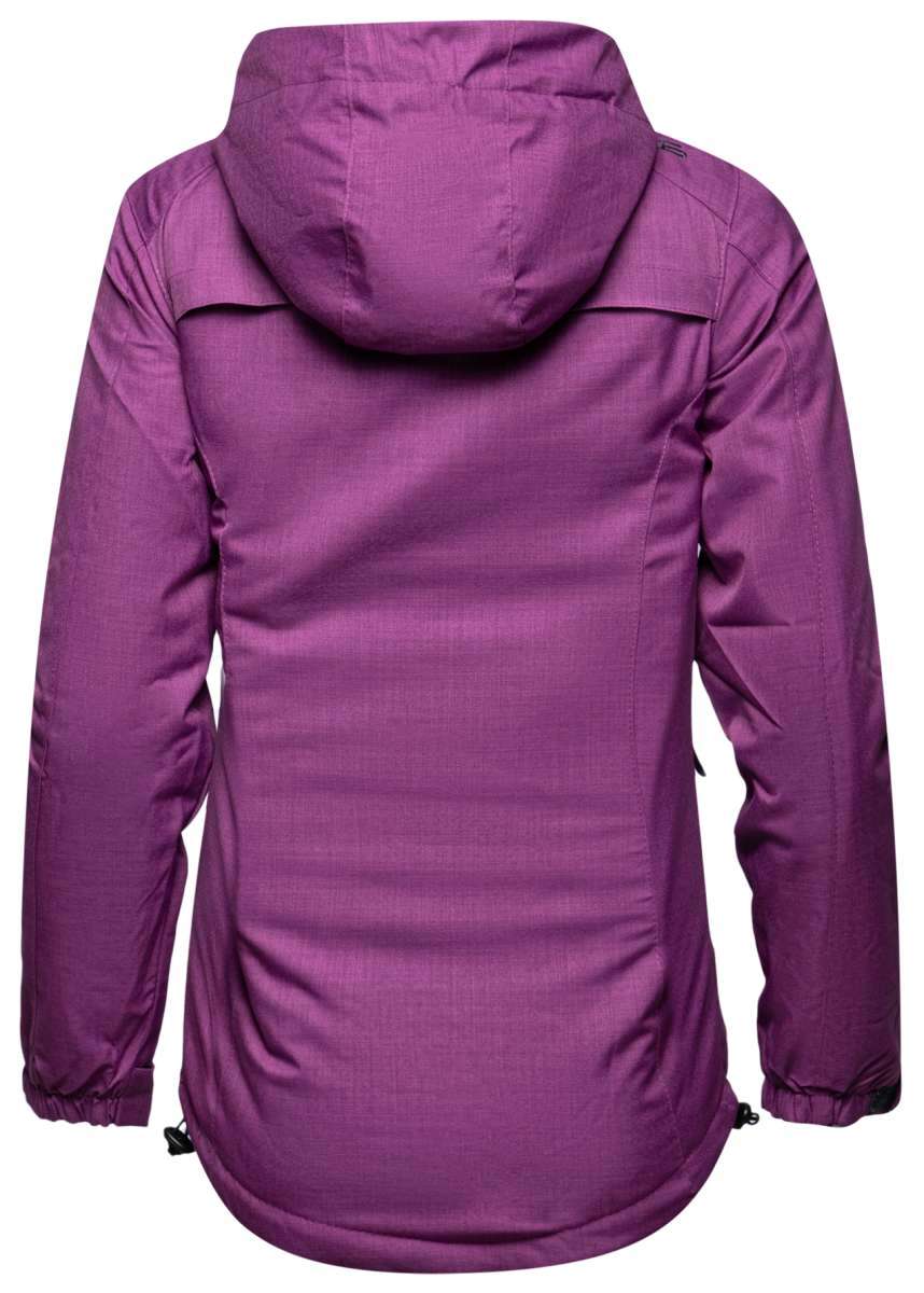 Arctix Women's Daybreak Insulated Jacket 2022 - A purple jacket with a hood, featuring two zippered pockets on either side and adjustable cuffs.