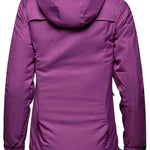 Arctix Women's Daybreak Insulated Jacket 2022 - A purple jacket with a hood, featuring two zippered pockets on either side and adjustable cuffs.