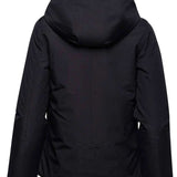 Arctix Women's Blizzard Insulated Jacket - A black insulated jacket with a hood, featuring a zippered front and two side pockets.