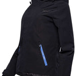 Arctix Women's Blizzard Insulated Jacket - A black jacket with a white and grey patterned lining visible inside the hood.