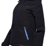 Arctix Women's Blizzard Insulated Jacket - A black jacket with a white and grey patterned lining visible inside the hood.