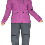 Arctix Women's Daybreak Insulated Jacket - A purple jacket with a hood, zippered pockets and black zippers.
