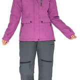 Arctix Women's Daybreak Insulated Jacket - A purple jacket with a hood, zippered pockets and black zippers.