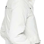 Arctix Women's Daybreak Insulated Jacket 2023 - A white jacket with a hood, featuring black buttons and a zipper.