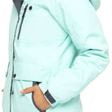Arctix Women's Daybreak Insulated Jacket 2023 - A light blue jacket with a hood, featuring black zippers and buttons.