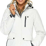 Arctix Women's Daybreak Insulated Jacket 2023 - A white jacket with a black zipper and two zippered pockets on the front.