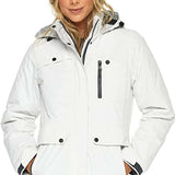 Arctix Women's Daybreak Insulated Jacket 2023 - A white jacket with black accents and a zippered chest pocket.