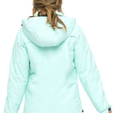 Arctix Women's Daybreak Insulated Jacket 2023 - A light blue jacket with a hood, worn by a woman facing away from the camera.