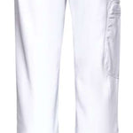 Arctix Women's Sarah Softshell Pant 2022 - White snow pants with a small zippered pocket on the right thigh and two black clips at the back waistband.