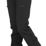 Arctix Ladies Sarah Softshell Pant 2023 - Black pants with a subtle logo on the left leg.
