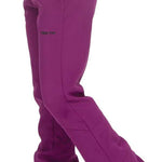 Arctix Ladies Sarah Softshell Pant 2023 - A pair of purple snow pants with a black logo on the left leg.