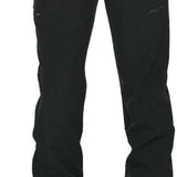 Arctix Ladies Sarah Softshell Pant - Black pants with two zippered pockets on the side and a small logo embroidered near the bottom of one leg.