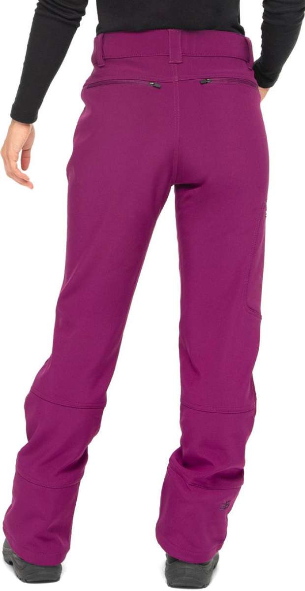 Arctix Ladies Sarah Softshell Pant - 2023 model in a solid black color with zippered pockets and adjustable waistband.