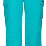 Arctix Women's Snowsports Cargo Pants 2023 - Pair of women's snow sports cargo pants in a solid teal color with two black snap buttons on the waistband and one cargo pocket on each thigh.