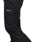Arctix Women's Snowsports Cargo Pants 2023 - Black snow pants with zippered cargo pockets on each thigh.