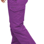 Arctix Women's Snowsports Cargo Pants 2023 - Solid purple snow pants with two cargo pockets on the side.