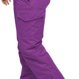 Arctix Women's Snowsports Cargo Pants 2023 - Solid purple snow pants with two cargo pockets on the side.