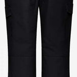 Arctix Women's Snowsports Cargo Pants 2023 - Pair of black snow pants with cargo pockets on each thigh and a wide waistband.