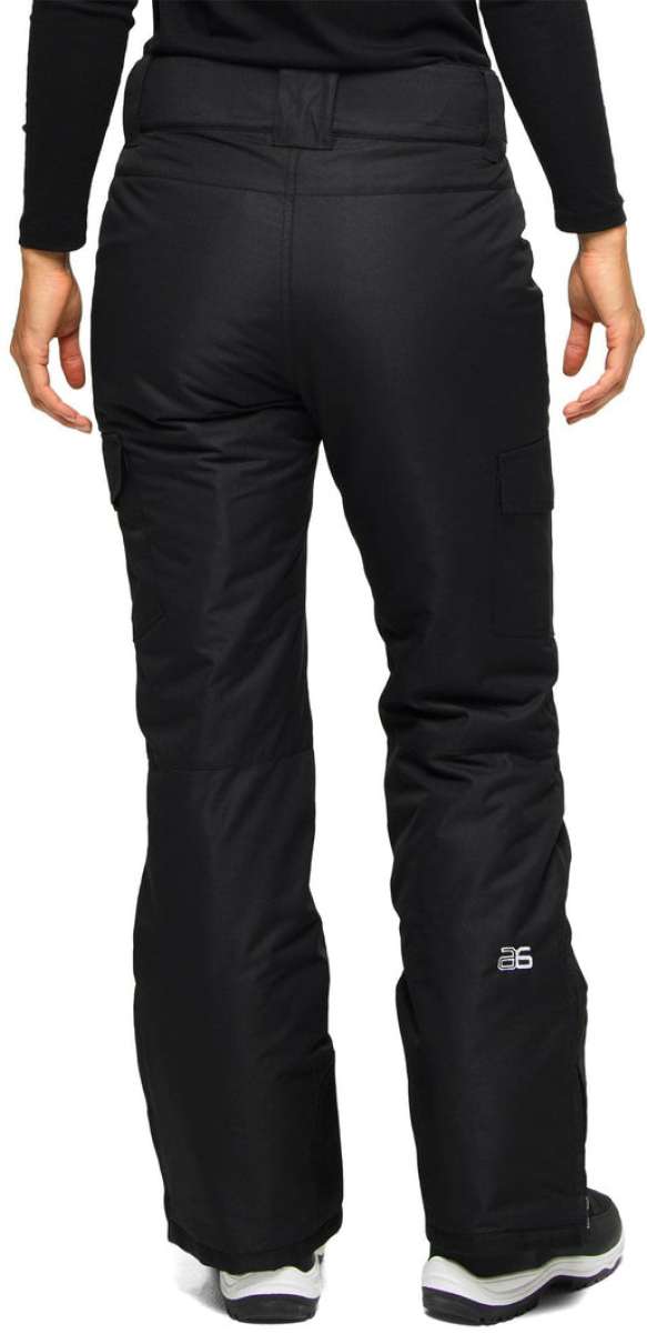 Arctix Women's Snowsports Cargo Pants 2023 - Black snow pants with two cargo pockets on each thigh.