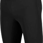 Arena Men's Board Jammer Swimsuit - A black swimsuit with a high waist and jammer-style leg cut, featuring an elasticated waistband.