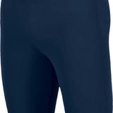 Arena Men's Board Jammer Swimsuit - A navy blue swimsuit with a white logo on the left leg and a small pocket on the right thigh.