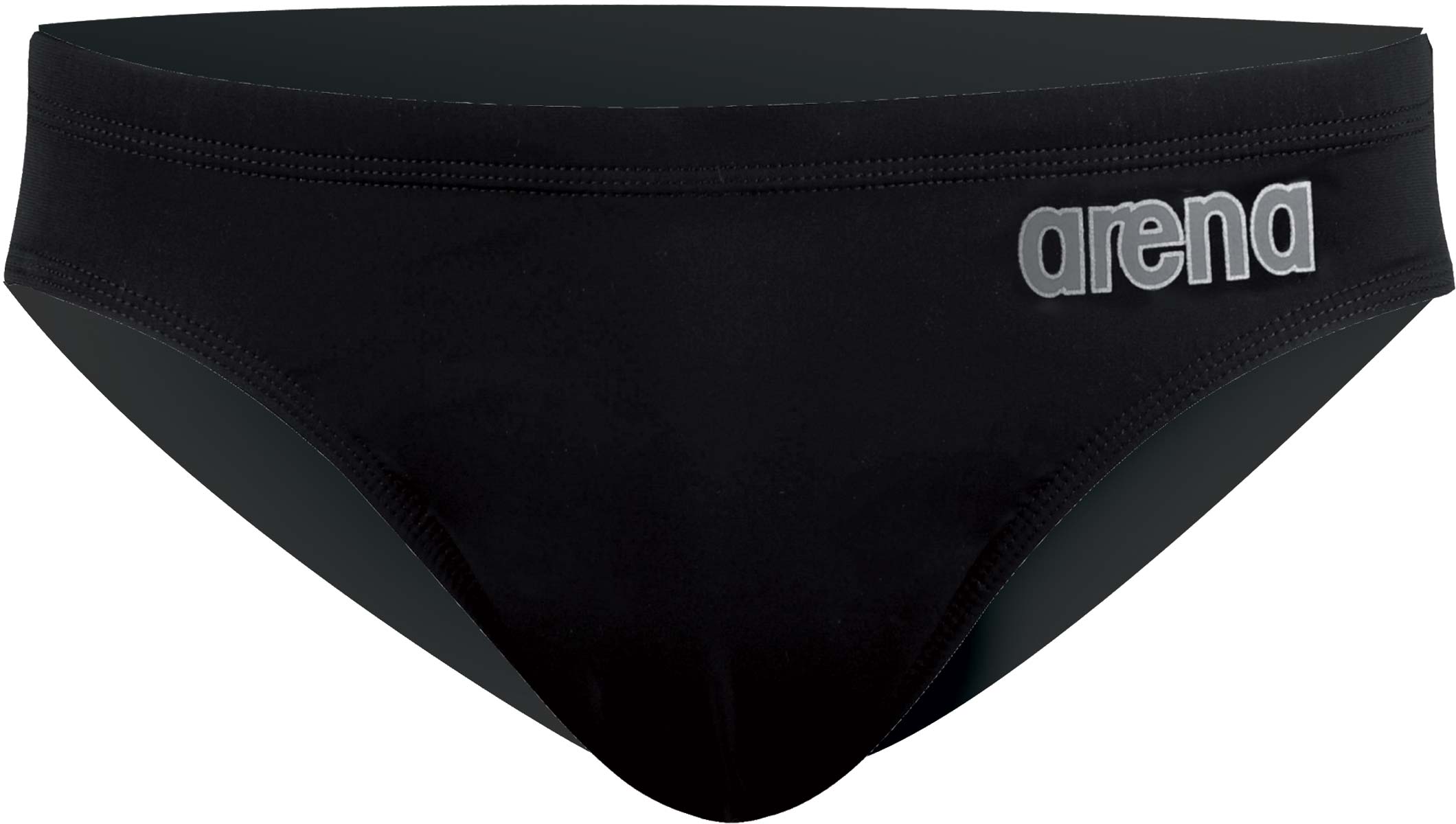 Arena Men's Powerskin ST Brief Swimsuit - A black men's brief swimsuit with a textured fabric and an elastic waistband.
