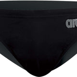 Arena Men's Powerskin ST Brief Swimsuit - A black men's brief swimsuit with a textured fabric and an elastic waistband.