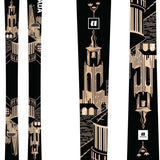 Armada Edollo Skis 2024 - Black skis with a white logo and geometric pattern on top.