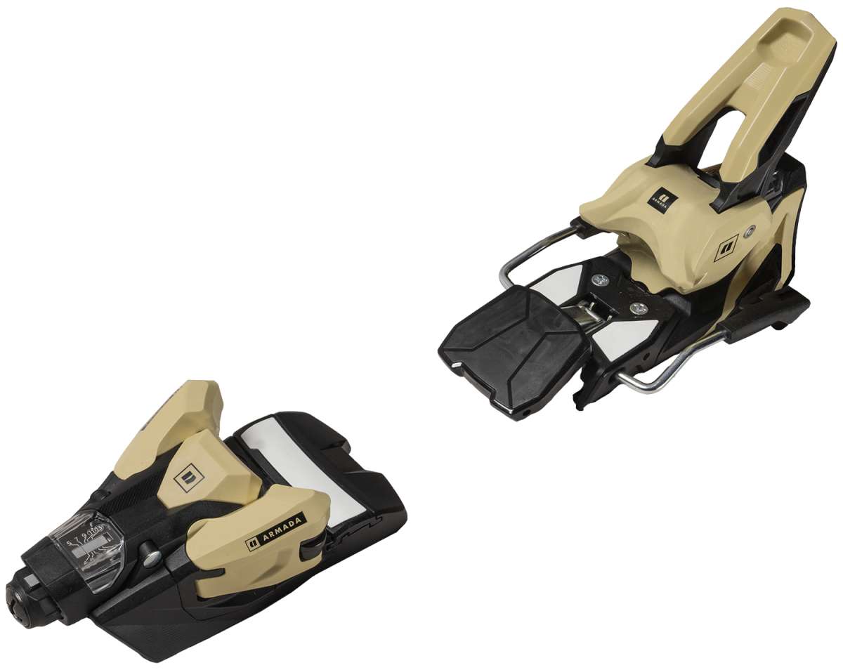 Armada Strive 14 Ski Bindings 2023 - Black bindings with silver screws and a black logo on top.