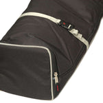 Athalon Expanding Double Ski Pad Bag - This bag is black with a white zipper and has two straps on top.