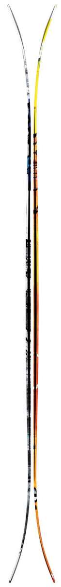 Atomic Bent Chetler 120 Ski 2024 - A black ski with a yellow stripe down the middle and a white tip.