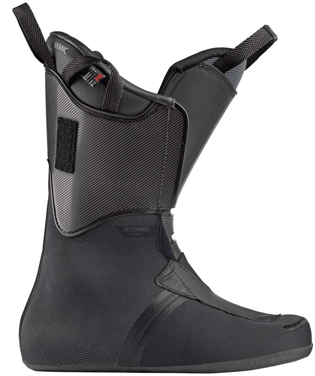 Atomic Hawx Magna 130 S GW Ski Boots 2022 - Black ski boots with a textured pattern on the upper material and a black strap across the top.