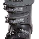 Atomic Hawx Prime 110 S Ski Boots 2024 - Black ski boots with silver buckles and straps, featuring a textured pattern on the toe box.