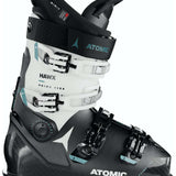 Atomic Hawx Prime 110 S - White ski boots with black accents and a blue logo on the side.