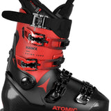Atomic Hawx Prime 130 S - Red ski boot with black accents and buckles, featuring a red strap on top.
