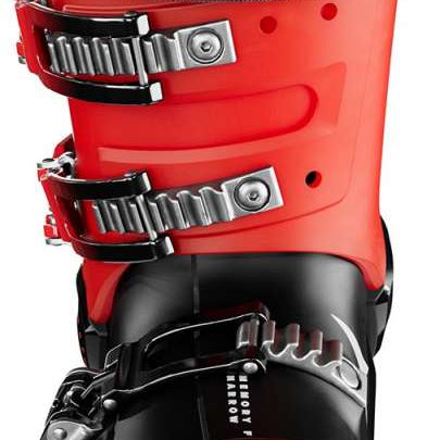 Atomic Hawx Ultra 100 Ski Boot 2024 - Black ski boot with silver buckles and straps.
