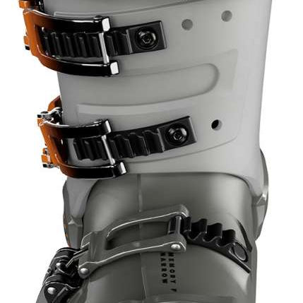 Atomic Hawx Ultra 120 S Ski Boot 2024 - Black ski boot with silver buckles and straps.
