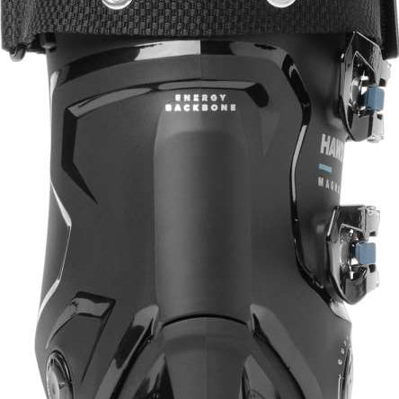 Atomic Women's Hawx Magna 85 Ski Boot 2023 - Black ski boot with a textured pattern on the upper and silver buckles.