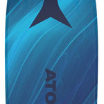 Atomic Women's Maven 86 C Flat Ski 2024 - A blue ski with a black Atomic logo on top and "Maven" written in white letters along the side.