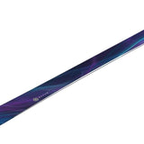 Atomic Women's Maven 86 C Flat Ski 2024 - A purple and blue ski with a wavy pattern on its surface.